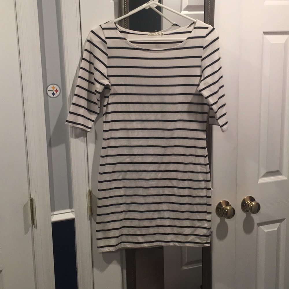 Striped body con dress